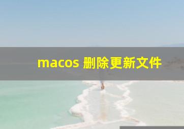 macos 删除更新文件